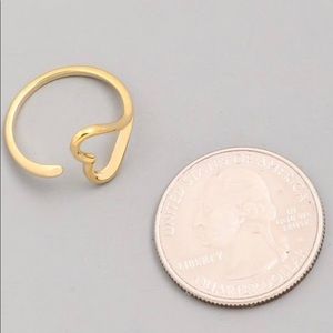 Pretty Girl Swag Jewelry Jewelry - Fashionable Open Heart Gold Ring Pretty Girl Swag Jewelry Jewelry - Fashionable Open Heart Gold Ring